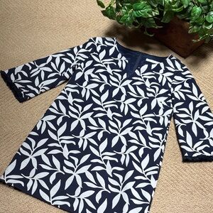 Trina Turk black and cream print dress